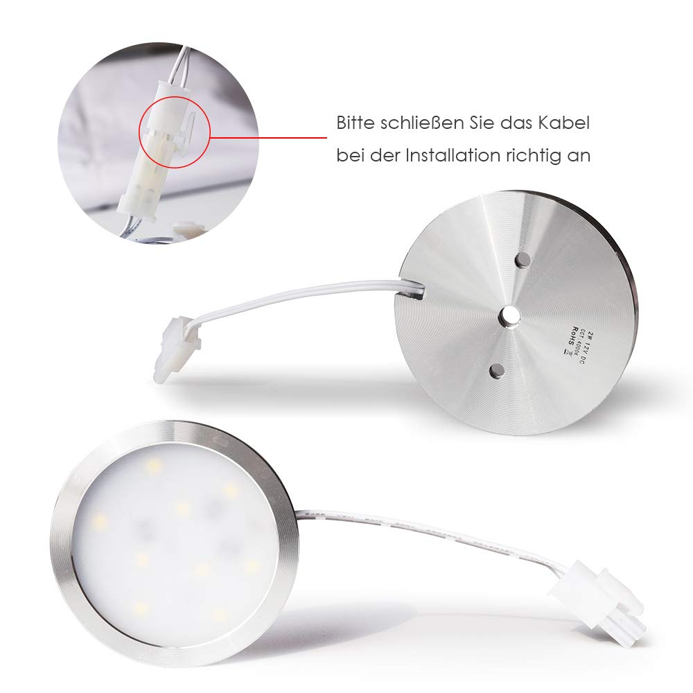 Lampaous Led Puck Lichter Dimmbar Vitrinenbeleuchtung Unterbauleuchten Schrankle