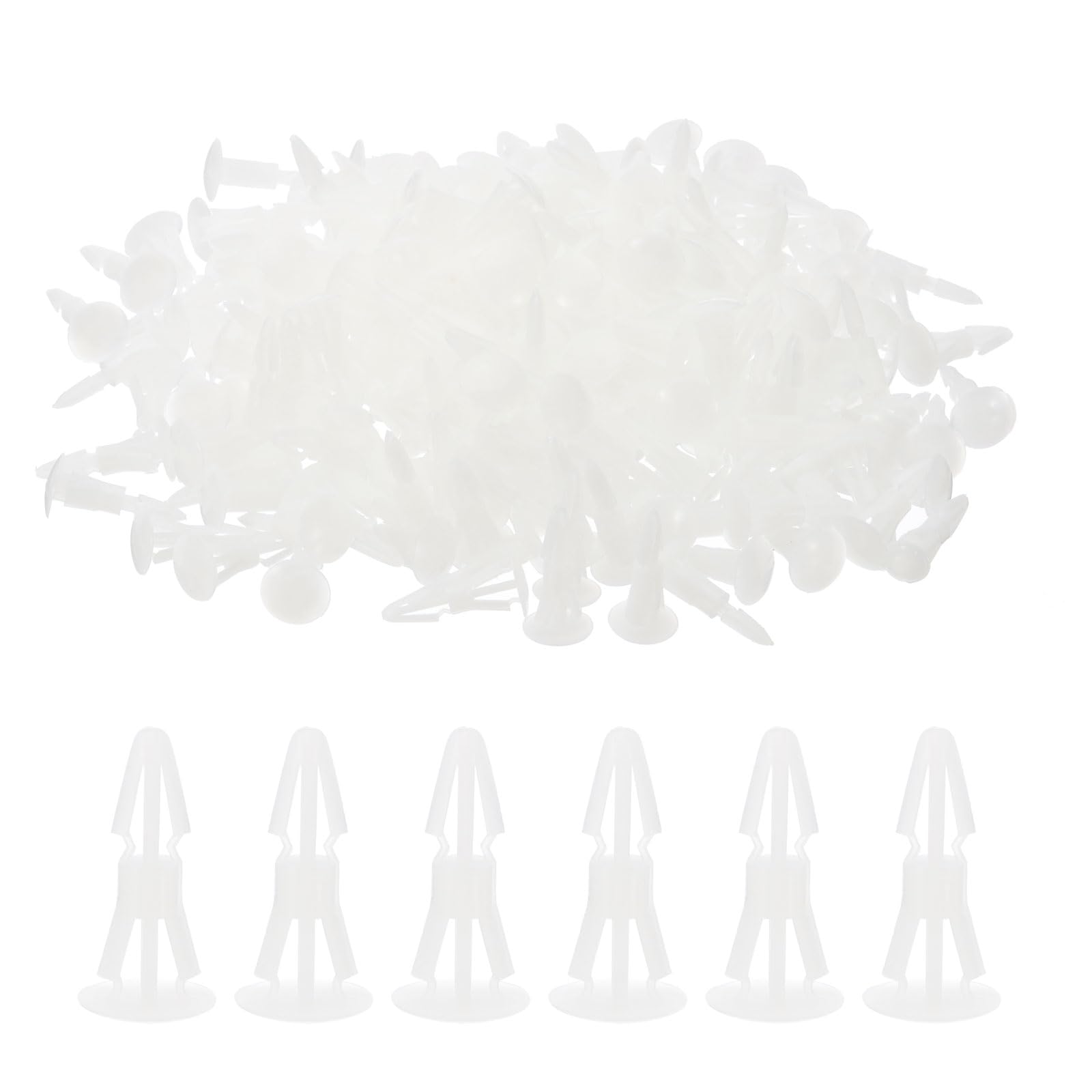 PATIKIL PCB Support Spacer, 200Pack 8mm/0.31" Supporting Height PCB Standoff Isolation Board Stand Column Round Head Plastic Support for PCB PC Board, White