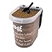 Paw Prints, Wood Grain 26lb Plastic Rolling Pet Food Bin, Design