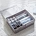 OYT Foldable Closet Underwear Organizer With Lid,Drawer Divider Organizers,Perfects for Sorting Storage Socks,Bra,Scarves and Lingerie in Wardrobe or Under bed,Breathable Washable Oxford Fabric(grey)