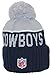 New Era NFL15 On-Field Sport Knit Dallas Cowboys Navy Gray Pom Beanie