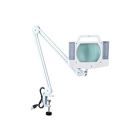 Brazo oscilante lámpara de computadora w/Lupa | abrazadera de la