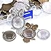 Glarks 48-Pieces Mixed Antique Bronze Silver Owl & Tree Bezel Pendant Tray with Glass Cabochons Charm Cameo Tray for Bracelet Necklace Crafting DIY Jewelry Gift Making