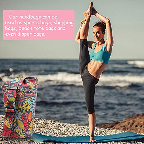 Mookis Yoga Mat Bag | Adjustable Shoulder Strap | Fixed Buckle | Large Size Pocket and Zipper Pocket | Multipurpose and Beautiful Bag (Maple Leaf) - Thumbnail 6