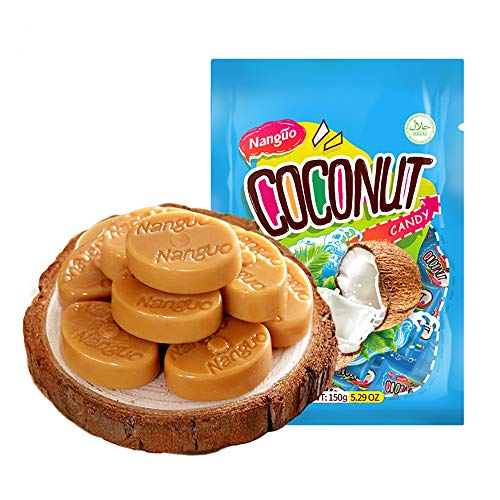 NANGUO Coconut Candy,150g,5.29OZ,30pcs，Made By Original Coconut Cream