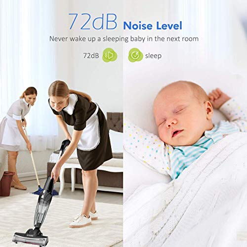 Yantop 2-in-1 Stick & Handheld Vacuum Cleaner, 15kPa Powerful Suction Hand Vacuum Lightweight Corded Pet Hair Eraser with Wheeled Turbo Brush Head for Carpet Hard Floor