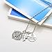 Udobuy® 2 Pcs Silver Mother & Daughter No Matter Where Compass Necklaces Set heart Mother Daughter Necklace Set for Mother's day gifts