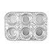 PARTY BARGAINS 6-Cup Aluminum Muffin Pans - 20 Pack, Standard Size Cupcake Pans, Disposable Muffin Tin for Baking (Max 240°C)