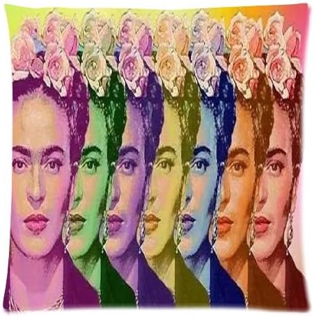 Dawndiy Frida Kahlo Custom Pillowcase, Frida Kahlo Zippered Pillow Case Cover Size 16*16 (two side)