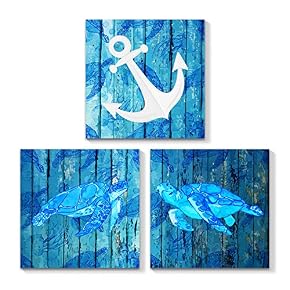 Ocean Theme Mediterranean Style Home Artwork for Living...