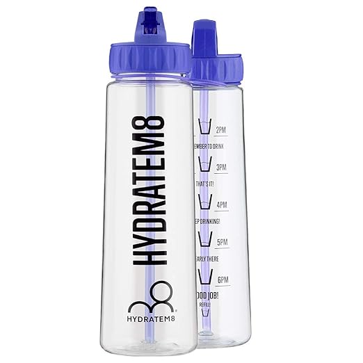 HYDRATEM8 Blue Water Bottle with Hydration Tracker from Amazon.co.uk