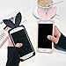 VERYLULU Lover Couple Case Set of 2PCS 3D Cute Cartoon Bunny Pink Rabbit Ears Tail Back Girls Lover Soft Silicone Phone Coque Cover Case For Apple iPhone 7 and for iPhone 8 (4.7