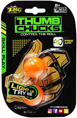 Thumb Chucks - Orange - Control The Roll, Fidget, Skill Toys, Zing