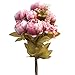 Luyue Peonies Artificial Flowers Vintage Faux Peony Arrangements Fake Flower for Vase Silk Floral Bouquet for Table Centerpiece Wedding Decoration Indoor Home Decor
