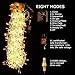 ADDLON Window Curtain Lights,480 Leds Waterproof Wall String Lights,9 Modes Decorative Christmas Icicle Lights for Wedding Home Party Eave Patio Indoor Outdoor 33ftx3ft UL Certification (Warm White)