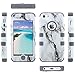iPhone 5C Case,ULAK Shockproof Soft Silicone Rubber Hard Plastic Hybrid Heavy Duty Protection Kidproof High Impact Case Cover for Apple iPhone 5C-Artistic Art Marble pattern