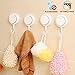 4 Pack Vacuum Suction Cup Hooks Bathroom Holder for Towel, Robe, Loofah – Wall Mount Powerful Removable Repositionable Waterproof Bathroom Kitchen Accessories Hardware