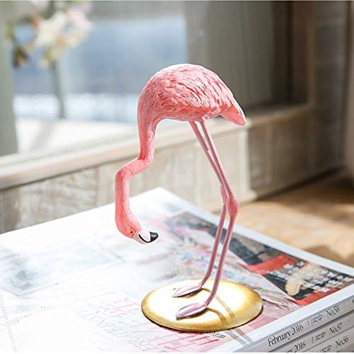 Resin Pink Flamingo Figurine Ornament, Home Decor Figure for Girl Ins Hot Gifts for Home Hotel Table Bedroom Wedding Christmas