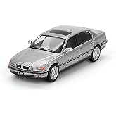 1:64 Diecast Model Car Compatible with BMW 750IL Aspen Silver Metallic Limited Edition by Mini GT MGT00792