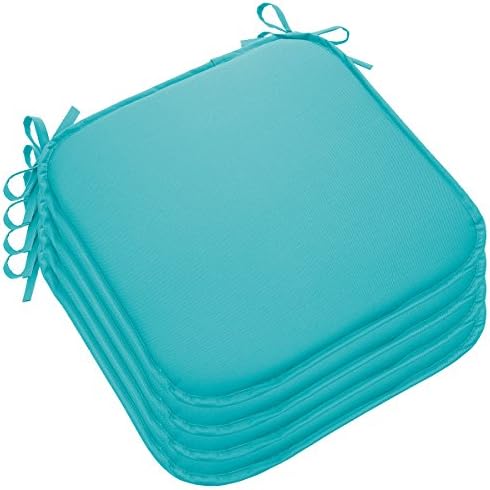 Set Of 4 Outdoor Memory Foam Chair Cushions Pads Seat Ties For Patio Decor Lounge &amp; Lawn Furniture