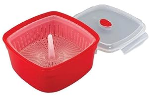 Microwave Steamer and Storage Container -Rectangular - 3 Piece Set