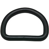 CISONE Metal D Ring Buckle Nickel Plated 1" Inside Diameter Pack of 20 (Black)