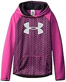 Under Armour Women's Armour Fleece Printed Big Logo Hoodie, Rebel Pink (652), Youth Large