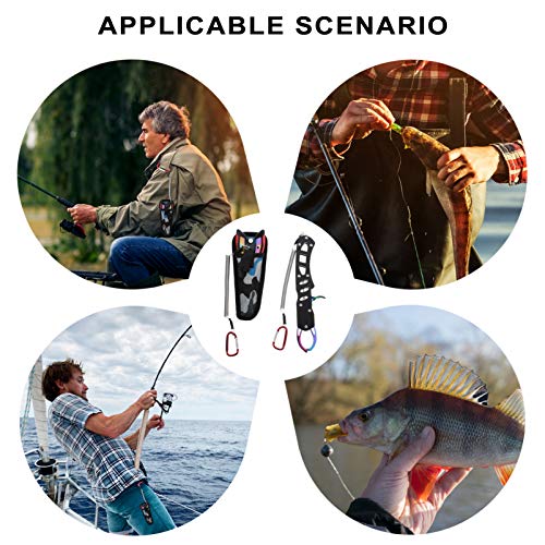 BESPORTBLE Angelzange Angelfisch Greifer Hakenentferner Split Ring Flechtschnurschneider mit Scheide Und Lanyard… – Bild 5