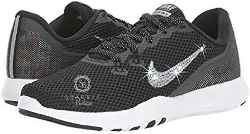 Swarovski NIKE Bling, Nike Flex Trainer 7 Metallic, BLACK, Custom Nike, Bling Nike, Bedazzled