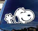 CMI251 Snoopy Waving Hi Car Window Vinyl Decal Sticker 5