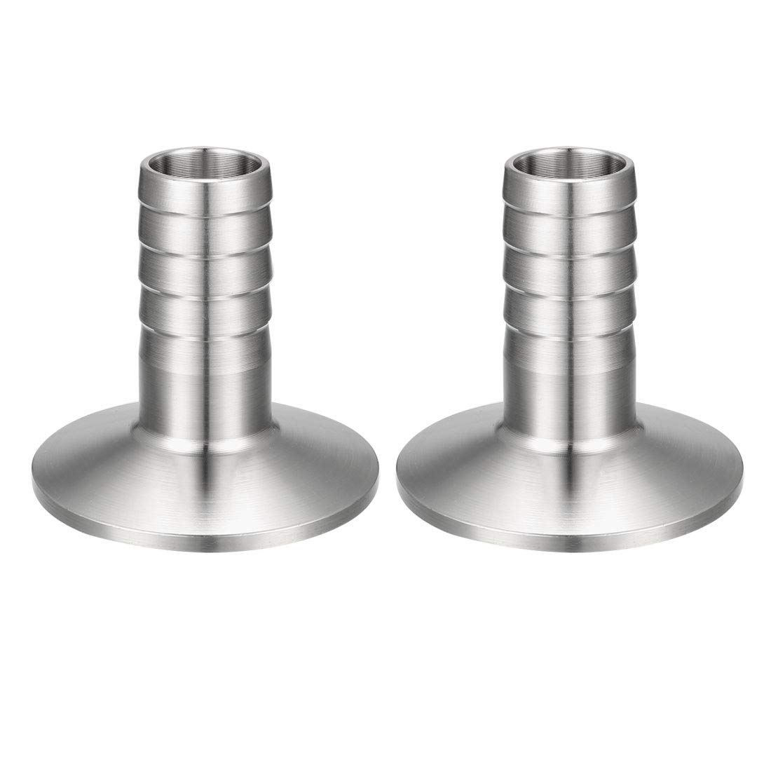 sourcing map 2 Pcs Fitting 1.99-inch Clamp to 3/4-inch Hose Barbed Adapter Pipe Coupling