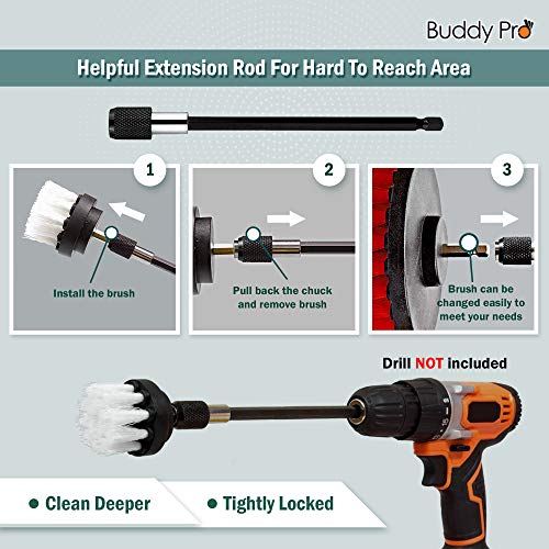 3 Attachment+Scrubber+Cleaning+Buddy+Pro