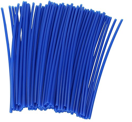 72Pcs Wheel Rim Spoke Skins Covers Wrap Decor Protector Kit For Motorcycle Motocross Dirt Bike (Blue)