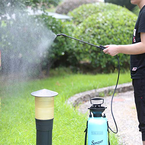 CLICIC Lawn and Garden Portable Sprayer 2 Gallon - Pump Pressure Sprayer Includes Shoulder Strap Blue - Thumbnail 2