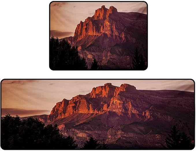 Alfombrillas de cocina, Europeo Rojizo Massif Piedra en Los Alpes