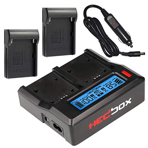 HEDBOX RP-DC50/DBP975 Dual LCD Battery Charger for Canon BP-975
