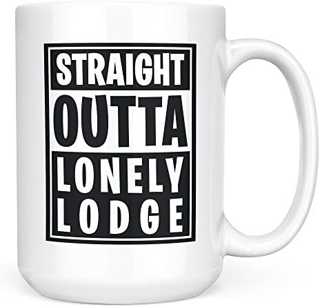 Fortnite Battle Royale Straight Outta Lonely Lodge Mug - Fortnite Gifts Youth Kids Mens - 15oz White Ceramic Coffee Cup