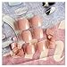BlingSHD 24pcs Beautiful Acrylic False Toes Tips Toenails Sexy Pure Metallic Nude Pink Manicure Nail Tips