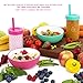 Kids 8oz Glass Mason Jar Drinking Cups with Straw Lids + Leak Proof Regular Lids + Silicone Straws + Cleaning Brush - No Rust, Less Spills for Toddlers & Kids + Food Storage (4 Pack)
