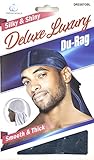 Dream Deluxe Du-Rag Glitter Blue - Smooth & Thick, Superior Quality, Stretchable, Wrinkle Free, 100% Polyester