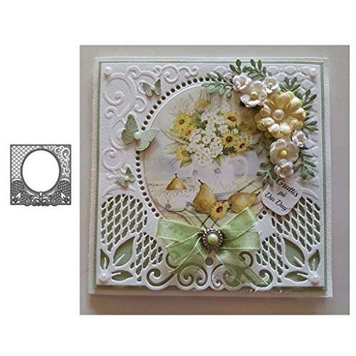 Merry Christmas Cutting Dies Mould Metal Cutting Dies Creative Christmas Greeting Die Cut Stencil Metal Template Mould Cut Dies for DIY Scrapbook Album Paper Card Making (Hollow Tree) - Thumbnail 3