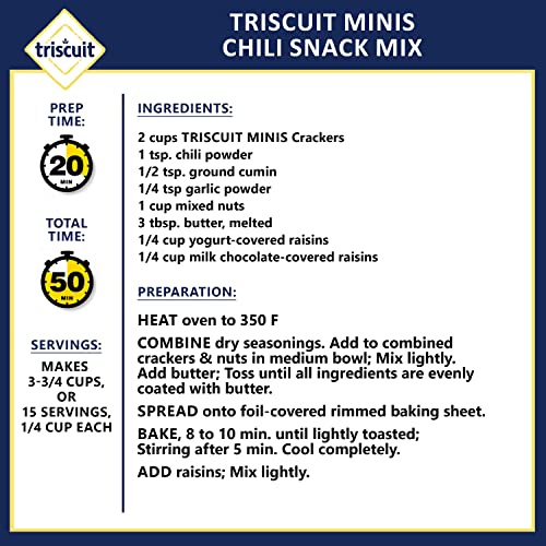 TRISCUIT MINIS ORIGINAL WHOLE GRAIN WHEAT CRACKERS, VEGAN CRACKERS, BULK LUNCH SNACKS, 20 SNACK PACKS