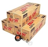 RAW Natural Unrefined King Size Cigarette Tubes (200 Tubes per Box) 3 Boxes with Rolling Paper Depot Lighter Lasso