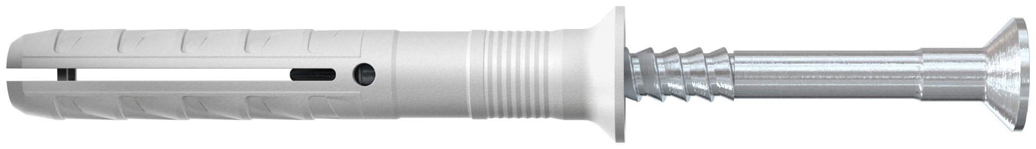 Fischer 048790 6 x 80/50 mm N-S Hammer Fix Nail Screw with Plug - Zinc (100-Piece)