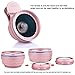 Camera Lens Kit,WMTGUBU 4 in 1 HD Universal Clip-On Phone 18X Optical Zoom Telephoto Lens+15X Super Macro Lens+0.6X Wide Angle Lens Tripod Phone Samsung Tablet PC Laptops (Rosegold)