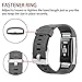 POY Replacement Bands Compatible for Fitbit Charge 2, Classic & Special Edition Sport Wristbands, Small Gray, 1PC