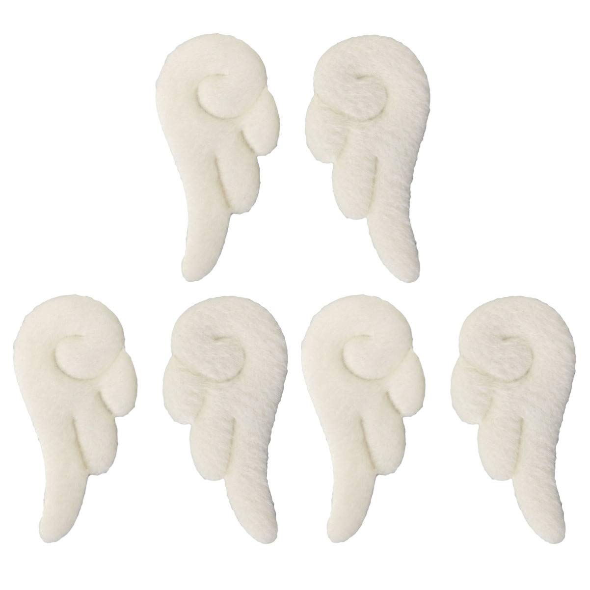 Minkissy 3 Pairs White Angel Wings Hair Clips Alligator Hair ClipsDuckbill Clips Styling Hair Clips for Girls
