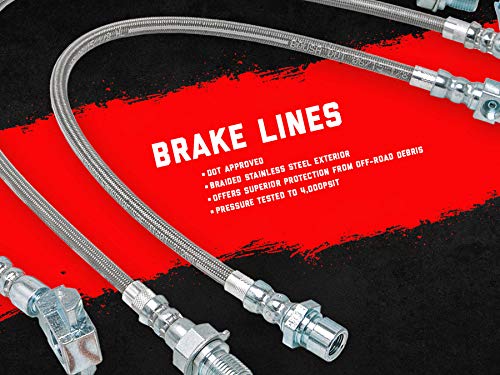 Rough Country Stainless Brake Lines for Jeep Wrangler JK w/4-6" Lift (2007-2018) photo 8