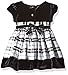 Youngland Baby Girls' Plaid Dress with Velvet Border