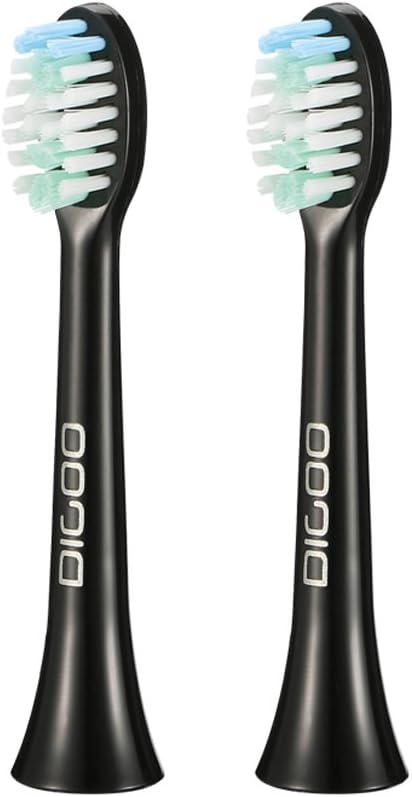 DIGOO DG-YS11 5 Brush Modes Sonic Electric Toothbrush Heads Black & White 2pcs
